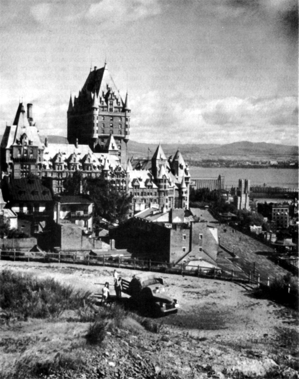 CHATEAU FRONTENAC, OVERLOOKING THE ST. LAWRENCE RIVER, scene of QUADRANT Conference, August 1943.