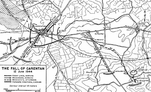 Map, The Fall of Carentan