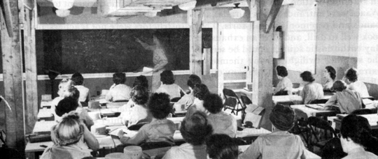 FIRST OFFICER CANDIDATE CLASS, 20 July - 29 August 1942. Classroom instruction.