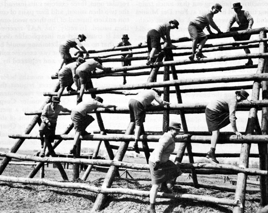 PHYSICAL TRAINING at an Army Air Forces Training Command base in 1943.