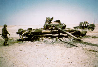 An Iraqi T-72 Tank