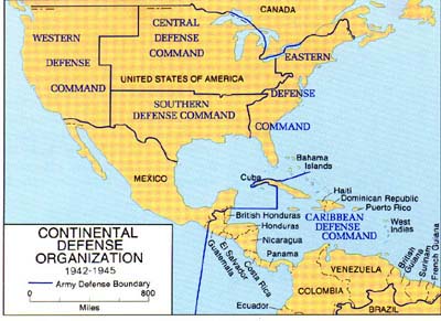 Continental Defense Organization 1942-1945 (map)