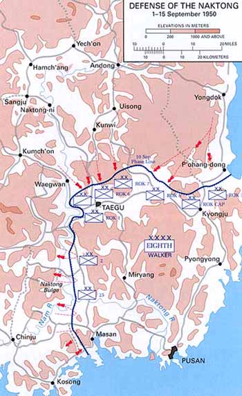 Map: Defense of the Naktong