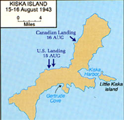 Kiska Island - 15-16 August 1943 (map)