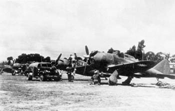 P-43's being serviced at a field in China.