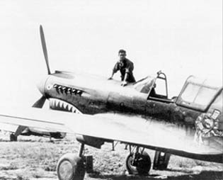 Crew chief indicated a P-40 polot's scores.
