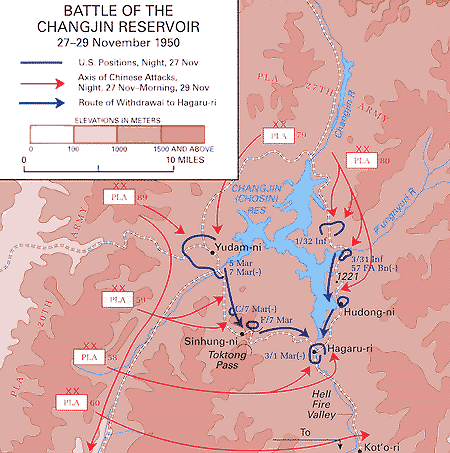 Map: Battle of the Changjin Reservoir