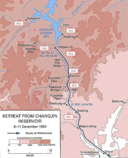 Map: Retreat From Changjin Reservoir
