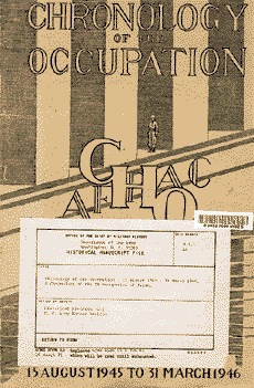 Cover, Chronology of the Occupation