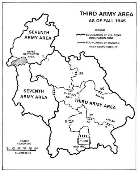 Map 1: Third Army Area As Of Fall 1945