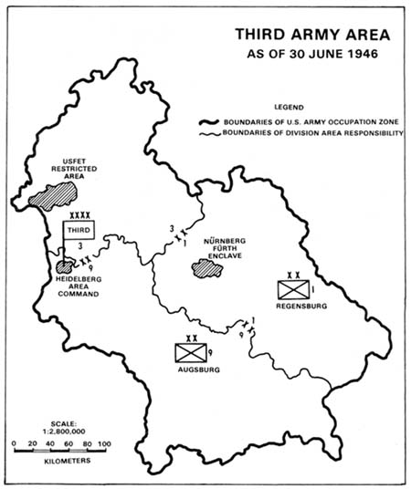 Map 2: Third Army Area As Of 30 June 1946