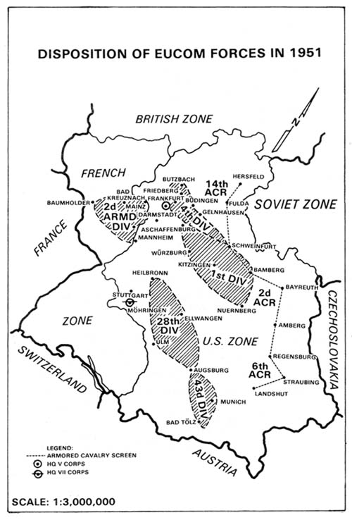 Map 6: Disposition Of EUCOM Forces in 1951