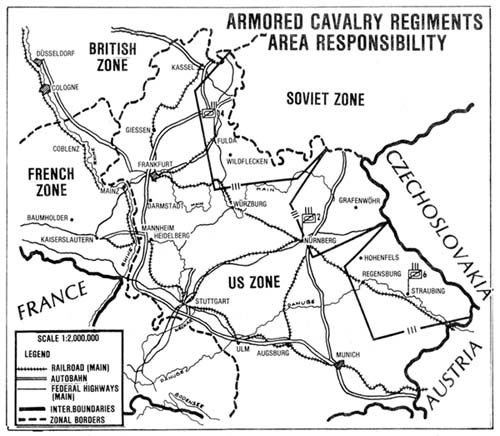 Map 7: Armored Cavalry Regiments Area Responsibility