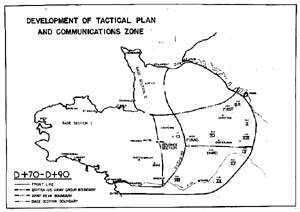 Development of Tactical Plan and Communications Zone D+70/D+90