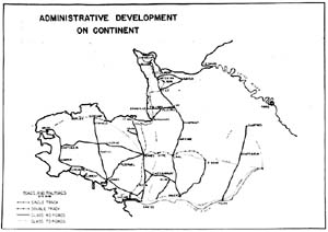 Map, Administrative Development on Continent