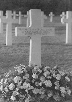 Unknown U.S. soldier from the North 
	 African American Cemetery