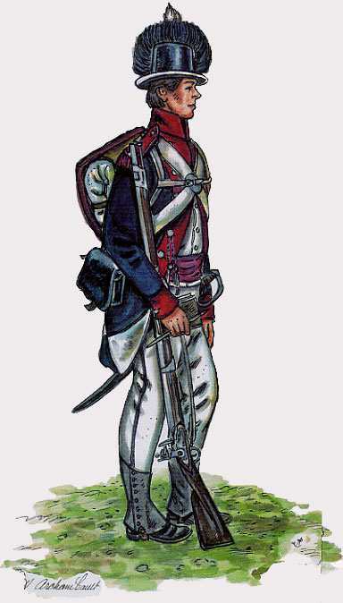 Painting: Sergeant John Ordway in full regimental dress and armament.