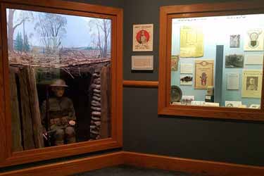 A portion of the WWI gallery features both the military and social aspects of the Division's participation in the war.