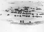 Aerial view of a 24th Infantry Division maintenance compound with defensive berm in the division's support area (DSA) in Assembly Area VIDALIA