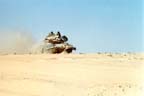 M-60A1 tank belonging to I Marine Expeditionary Force (I MEF) moving across desert