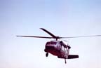 UH-60 Blackhawk;  landing at RRP; left front quarter view.