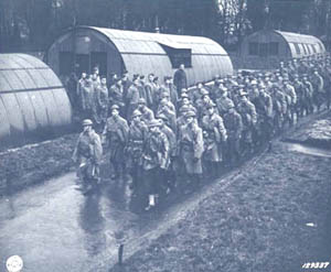 Photograph, Troops Marching...U.S.  soldiers marching to their new quarters upon arrival in Ireland